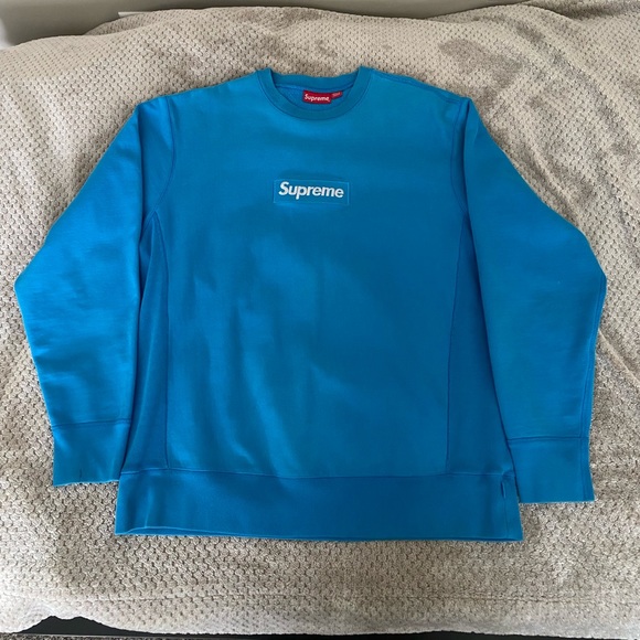 Supreme Box Logo Crew Neck Bright Royal FW18